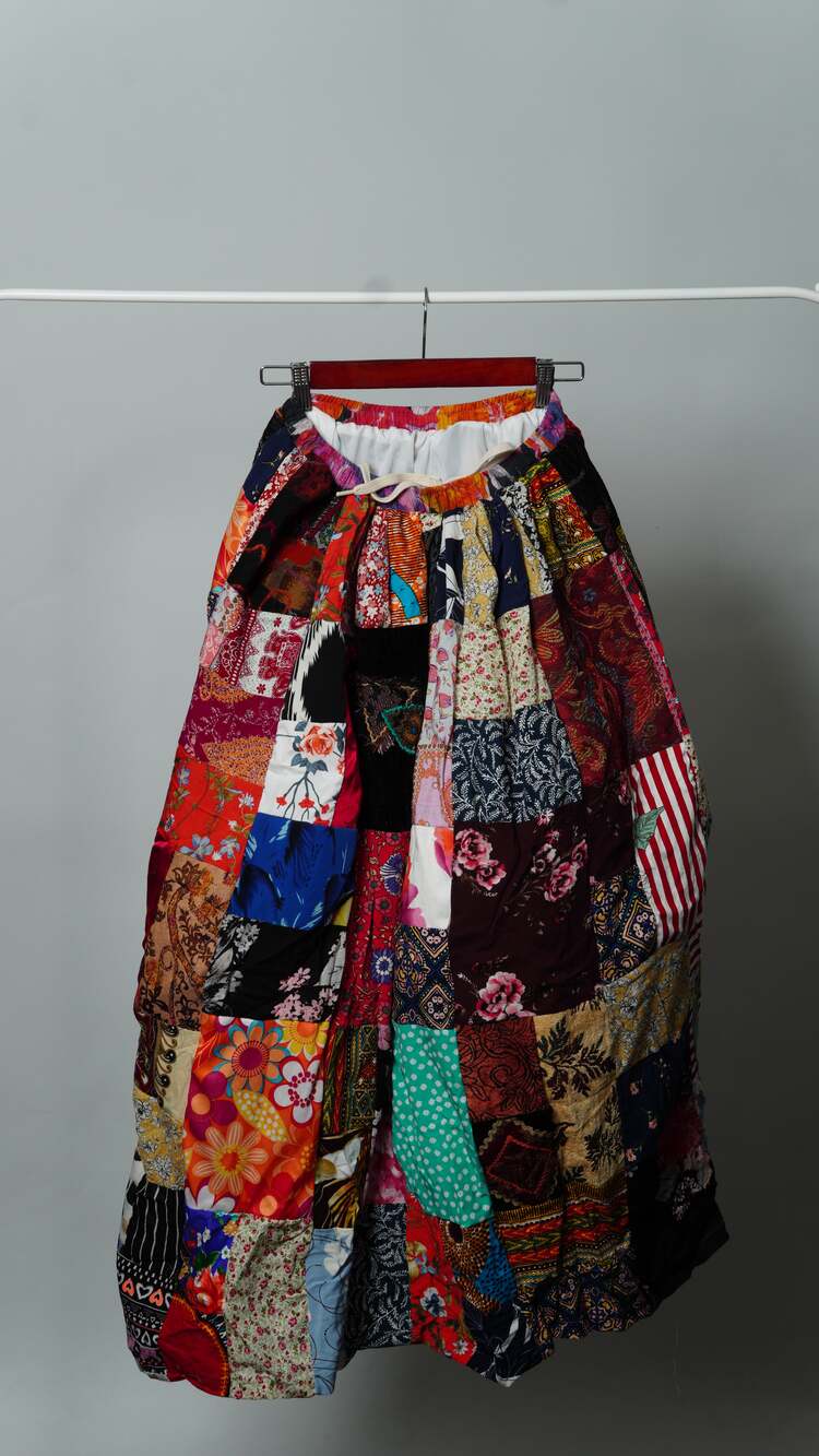 Upcycled Patchwork Maxi Skirt